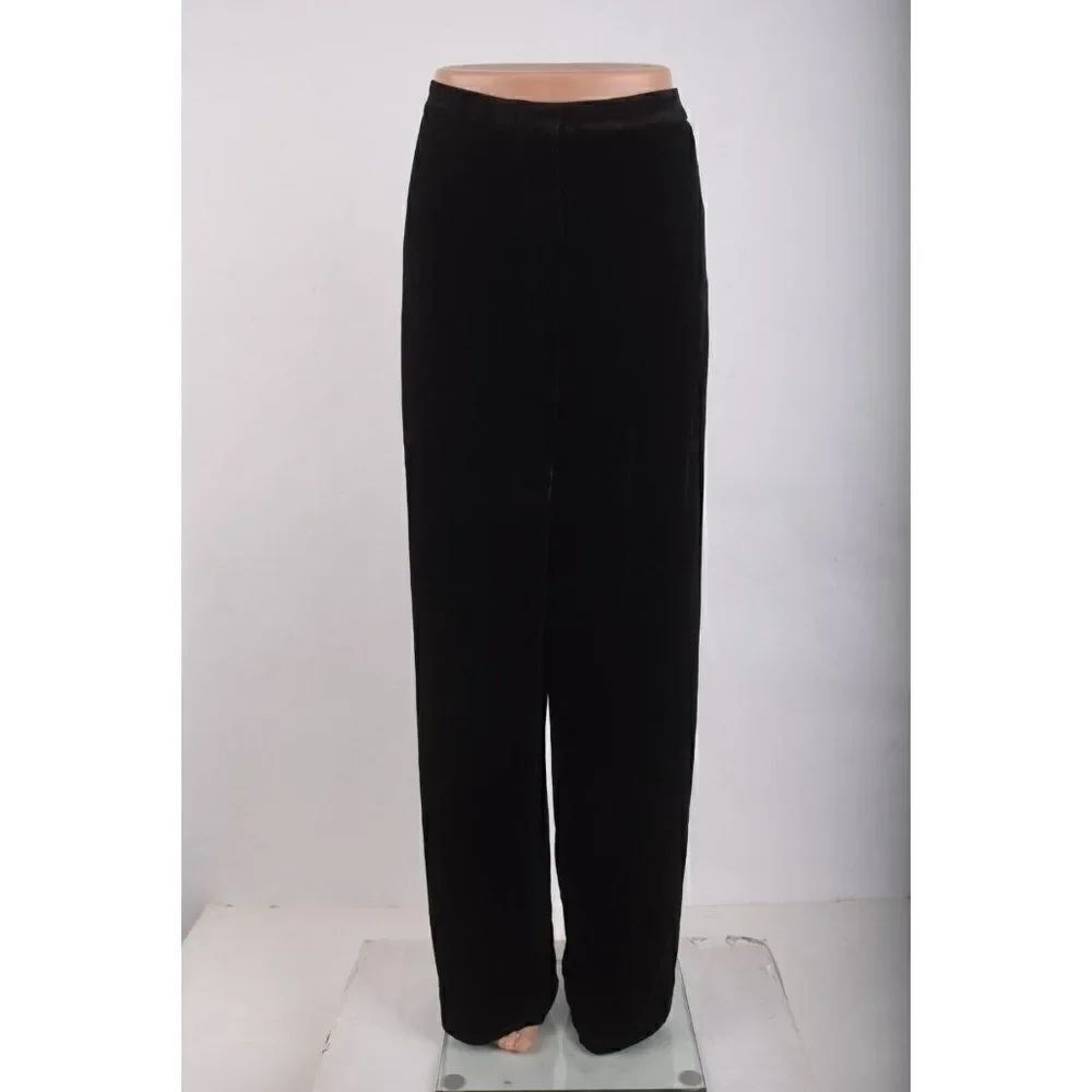 Massimo Dutti Womens Velvet Pants Trousers US 6 EU 38 Black 5036/559 NWT